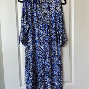 Blue Patterned Women's Dress